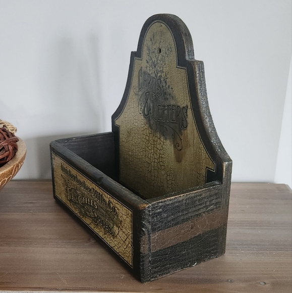 📬☕ Rustic Knickerbocker Mills Co. Card & Letter Holder – Vintage Tea & Coffee - Picture 7 of 15